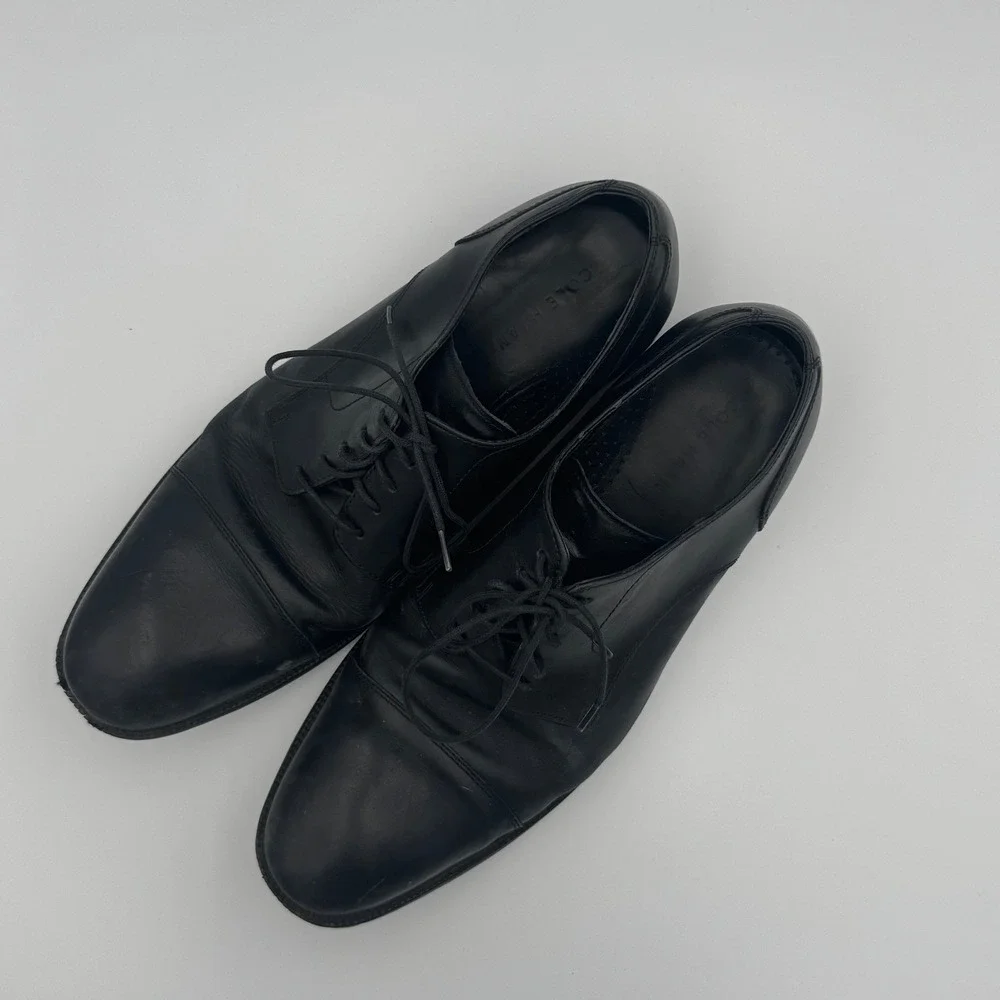 Cole Haan Williams II Men Black Leather Cap Toe Oxford Dress Shoes 11.5 NO BOX